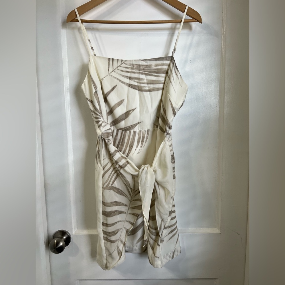BB Dakota Cream and Brown Wrap Sundress